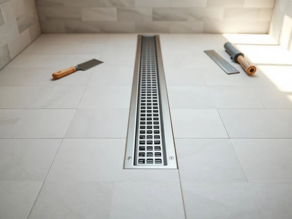 Jak położyć płytki pod prysznicem z odpływem liniowym?